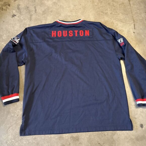 Houston Texans Shirt Mens XXL 2X Blue‎ Long Sleeve Crewneck Pullover Embroidered - Picture 13 of 14